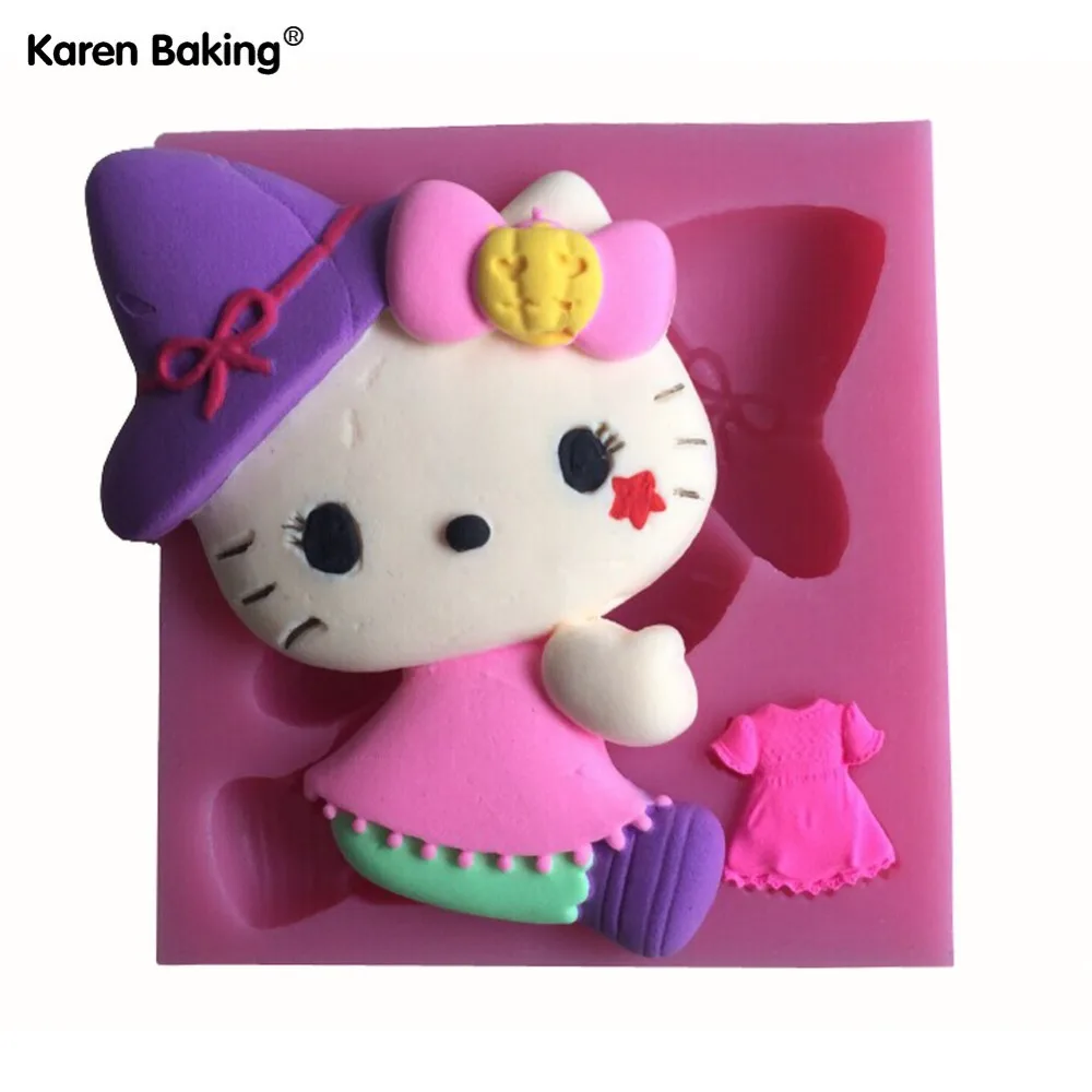 Cute Beautiful Cat Shaped Cake Decorating Mold Tools Chocolate Candy Jello 3D Mould Cartoon Figure/Cake C132 | Дом и сад