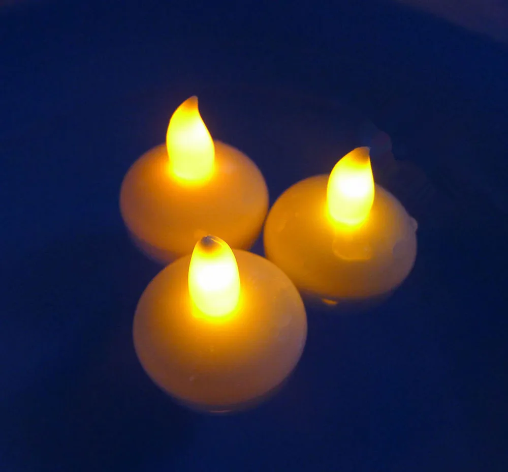 36pcs/lot Waterproof Flameless Float LED tealight battery operate water