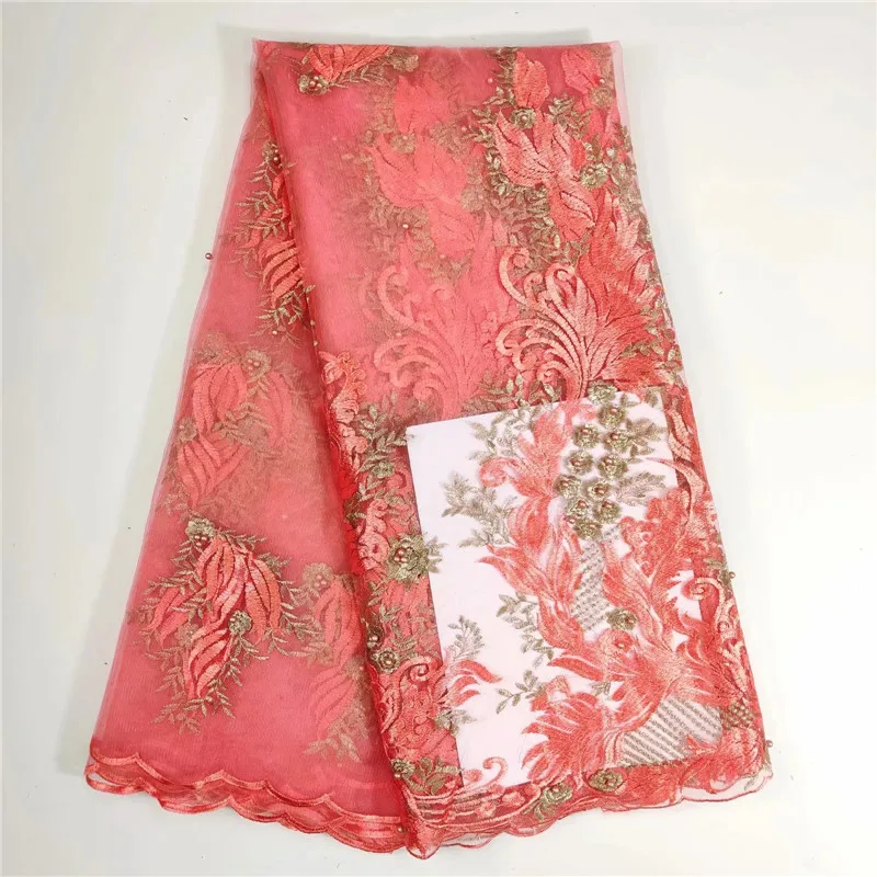 

Hot Sale African Lace Fabric 2019 Fashion French Lace Fabric With Stones Nigerian Fabric Bridal High Quality For Women WH051208