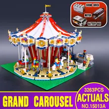 3263pcs LEPIN 15013 City Sreet Ceator Carousel Model Building Kits Mini Figures Blocks Toy Compatible Toy For Children