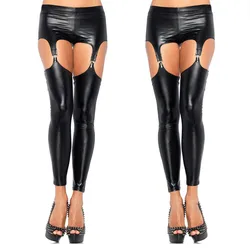 2016 Sexy Shiny Punk Gothic Faux Leather Leggings Erotic Wet Look PVC Leggings Hollow Out Temptation Slim Latex Pants Trouser 2016 Sexy Shiny Punk Gothic Faux Leather Leggings Erotic Wet Look PVC Leggings Hollow Out Temptation Slim Latex Pants Trouser