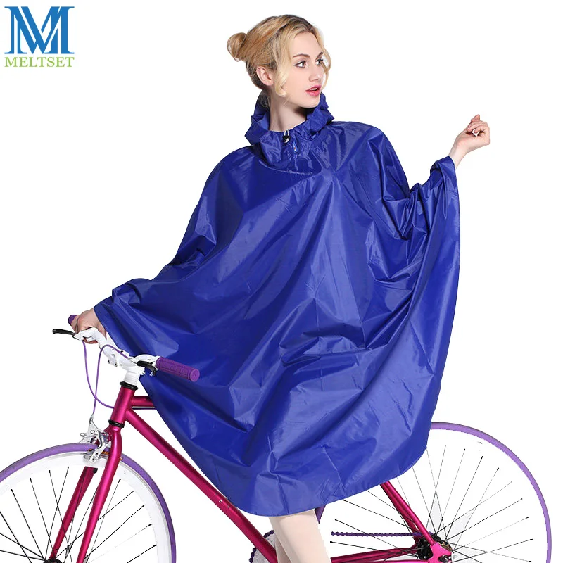 Blue Cycling Rainproof Raincoat Bike Bicycle Poncho Rain Cape Gear For Audlts