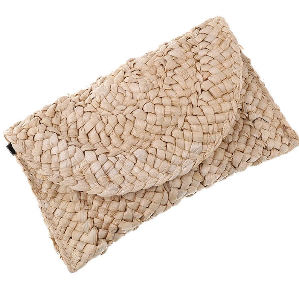 NewBeachHandmadeRattanWovenHandbagStrawBagsGirlsKnittedMessengerBagBohemia