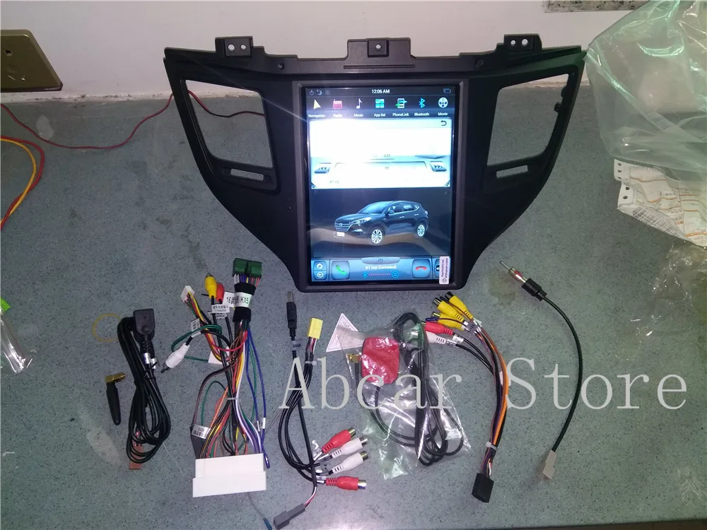 10,4 ''Tesla стиль Android 8,1 автомобильный dvd-плеер gps навигация для HYUNDAI Tucson IX35 стерео радио PX6 HDMI
