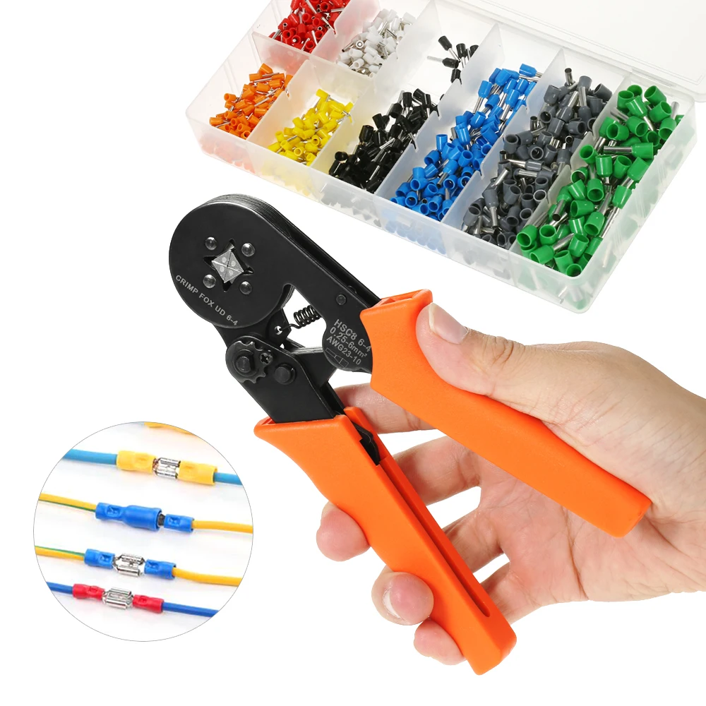 

AWG23-10 Multi-tool Set Cable Wire stripper Crimping Pliers Cutting Pliers Tool 800pcs Crimp Terminals Electrical Wire Connector