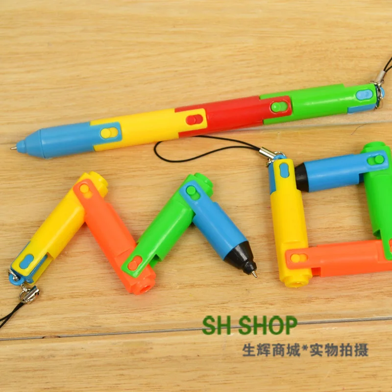 

Folding ballpoint pen for mobile phone pendant pen bending pen student supplies prize gift
