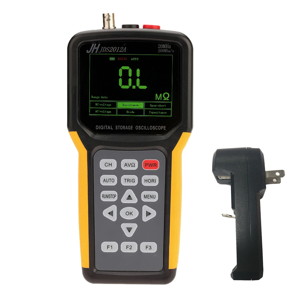 

New JDS2012A Multi-functional Digital Oscilloscope 20MHz 200MSa/s 1 Channels 4000 Counts Multimeter Scope Meter Logic Analyzer