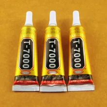 Cola T-7000 preta adesiva multiuso de 15ml, resina epóxi e vidro, tela touchscreen e reparo de celular com 10 peças cola t7000
