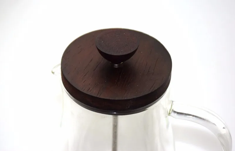 Высокое качество двойное остекление 350/600 мл кофе французский пресс деревянная крышка кофе плунжер