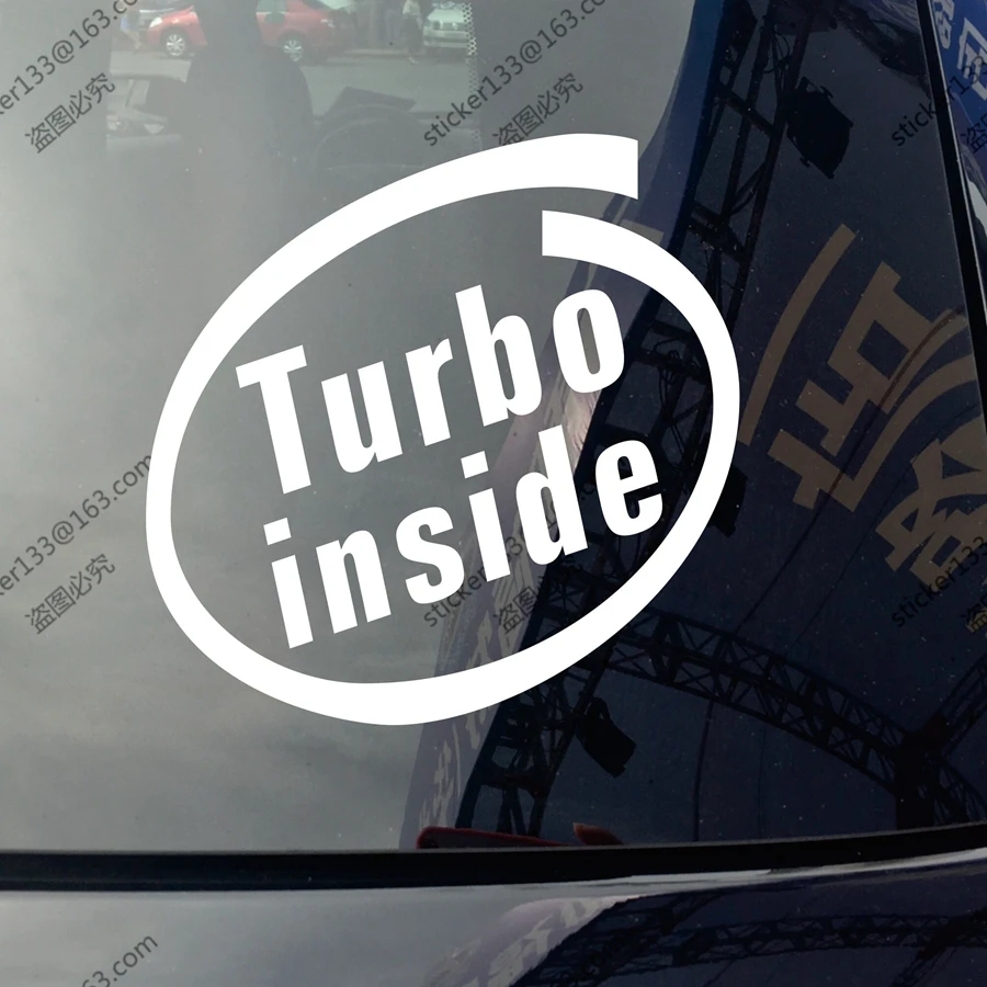 

Turbo inside Car Sticker Decal Vinyl Bumper Truck Window die-cut Fit for Cadillac Audi BMW etc,choose your size and color!
