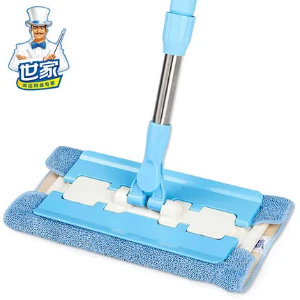 525home Freeshipping Fiber Reversible Retractable Flat Mop