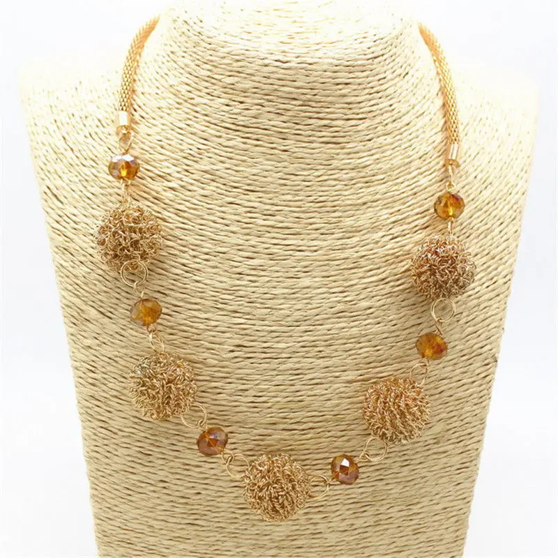 Collier Femme Statement Bohemian Resin Beads Collares Necklaces & Pendants Gold Choker Colar for women jewelry Accessories
