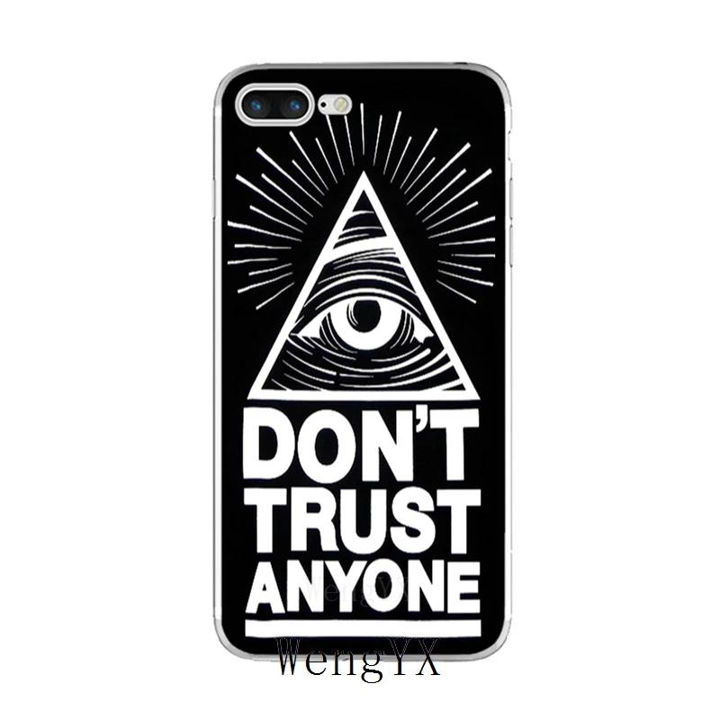Тонкий силиконовый мягкий чехол для телефона из ТПУ pyramid eye symbol illuminati iPhone X 8 8plus 7