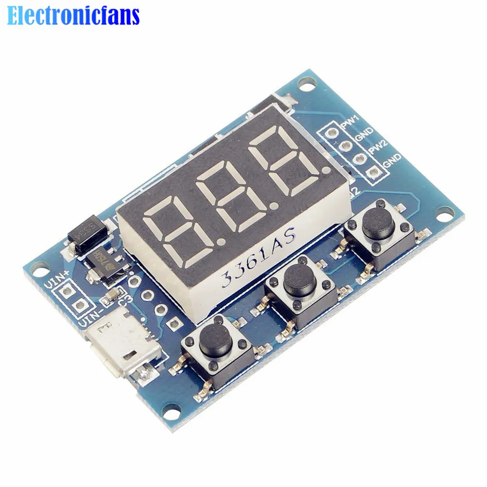 2 Channel Dual Way Independent PWM Generator Digital LED Duty Cycle