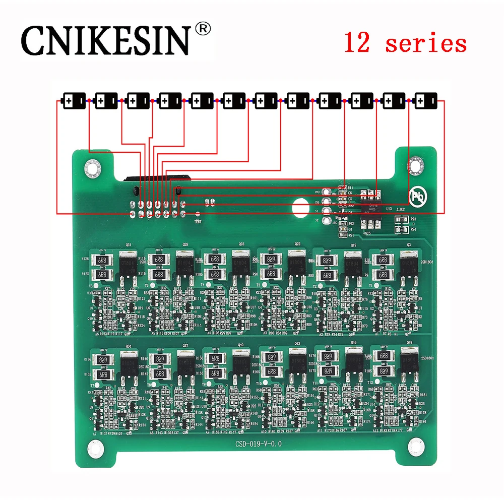 

CNIKESIN 32V super capacitor equalization board 12 string with temperature charging protection function protection board