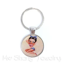 25 мм круглый стеклянный кабошон ручной работы Betty Boop брелок для Fridends Пряжка для рюкзака лучшие подарки