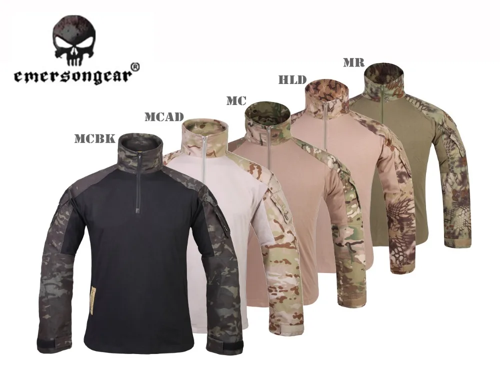 

Emersong GEN3 Combat Shirt Hunting Airsoft Tactical clothes Military Camouflage T-shirt G3 BDU Uniform Multicam Black