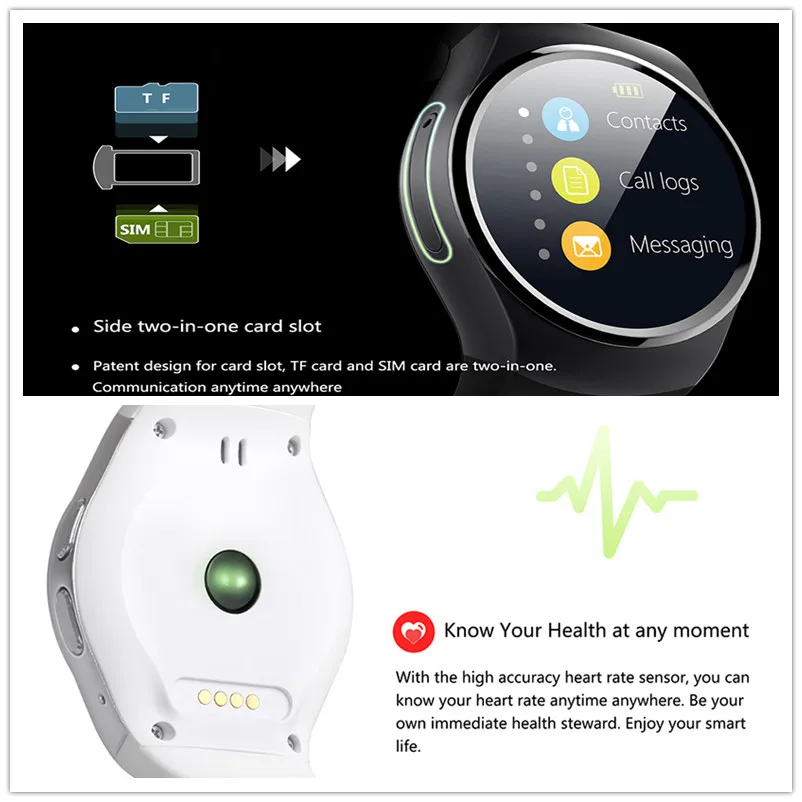  High Tech Smart Watch Connected Wristwatch For Samsung Huawei Xiaomi Android Smartphones Support Sy