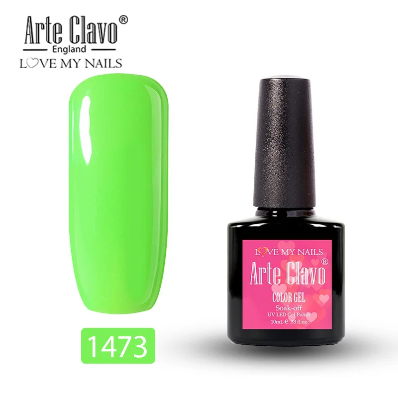 Arte Clavo, 10 мл, верхнее покрытие, Гель-лак, матовое верхнее покрытие, длительное покрытие, Гель-лак для ногтей, впитываемый, тусклый, матовый, поверхность, гель для ногтей - Цвет: 1473