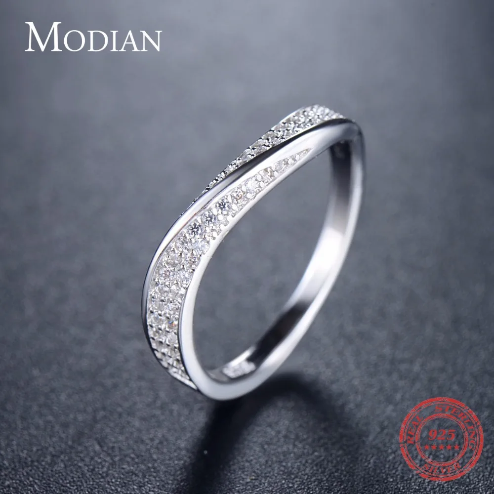 Modian Solid 925 серебристый неправильной формы Новое модное составное кольцо на палец