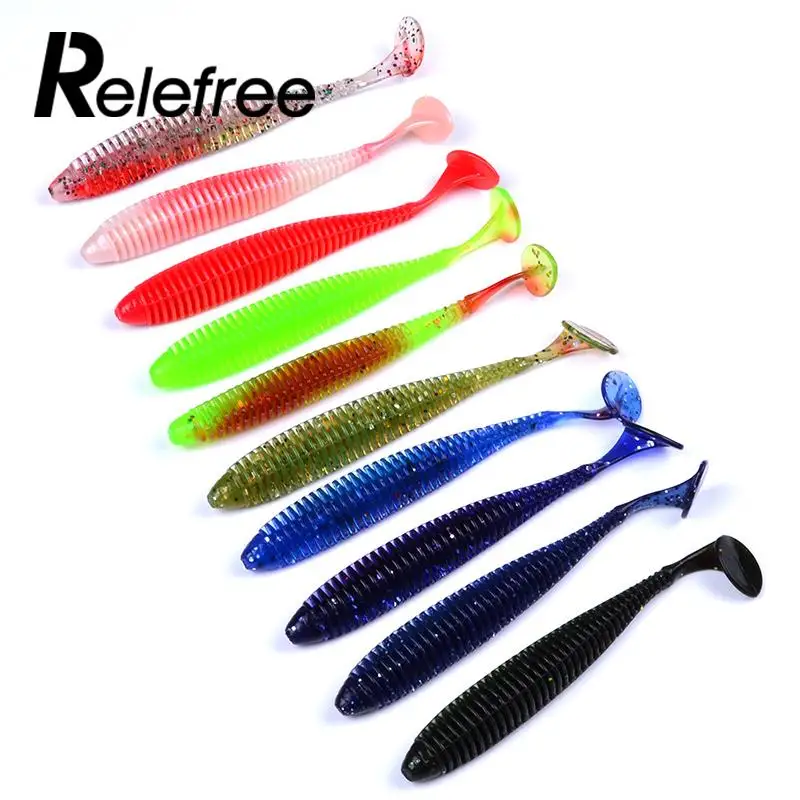 10pcs Silicone Fishing Soft Lure Artificial Soft Lure Shad Bait Practical Fishing Gear Tackle
