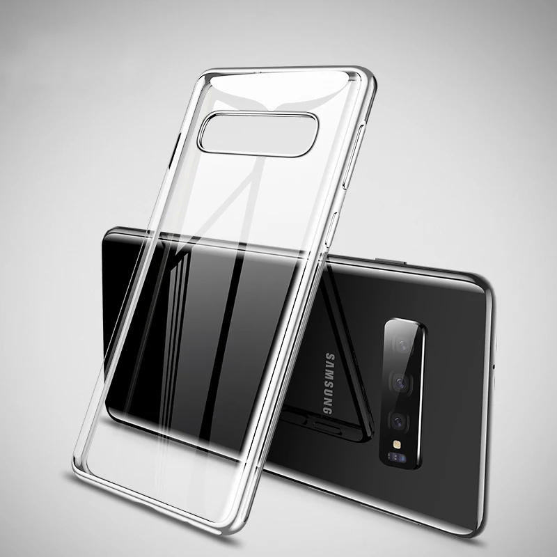 

For Samsung Galaxy S10 Plus Case Transparent Soft Silicone TPU Protective Case For Galaxy S10+ S10e Anti-knock Phone Back Cover