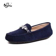 Mylrina Топ Мода Пояса из натуральной кожи Для женщин однотонные слипоны обувь для вождения Туфли без каблуков повседневная женская обувь мокасины Весна Леди loafes