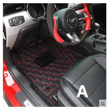 

Fit for Ford Mustang 2015-2017 Leather embroidery mat ground mat