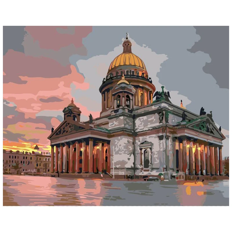 

Cathedral in Berlin Hand Made Paint High Quality Canvas Beautiful Painting By Numbers Surprise Gift Great Accomplishment