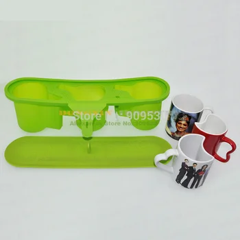 

New 110Z Thermostability Silicone Rubber Mug Fixture Clamp For Irregular Mug 3D Sublimation Machine Slicone Mould