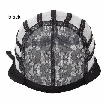 

1PC Double Lace Wig Caps For Making Wigs And Hair Weaving Stretch Adjustable Wig Cap Hot Black Dome Cap For Wig Hair Net