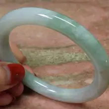 Сертифицированный зеленый натуральный нефрит жадеит браслет 56 мм~ 62 мм