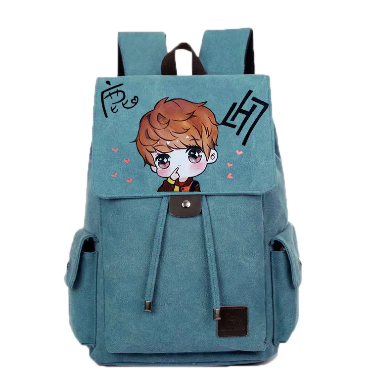 

2017 new cartoon student campus Korean version of the graffiti hand-painted pattern men and women fashion leisure backpack