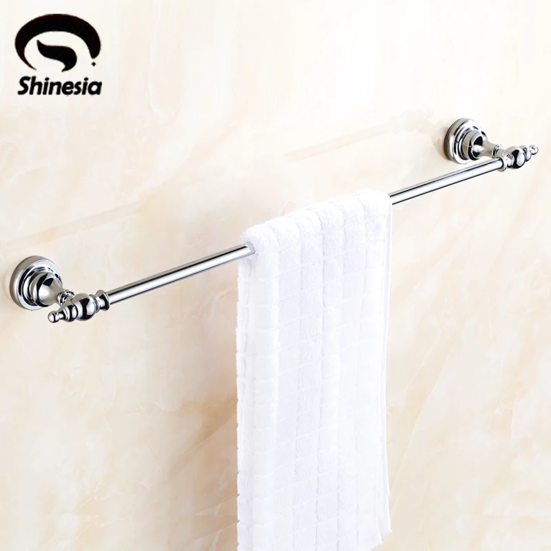 High Quality Solid Brass Bathroom Towel Bar Single Towel Rack Towel Holder Chrome Polished High Quality Solid Brass Bathroom Towel Bar Single Towel Rack Towel Holder Chrome Polished