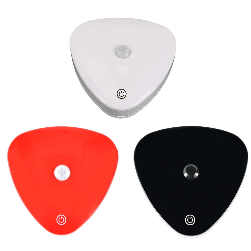 

Triangle LED Night Light Infrared Motion Sensor Human Body Induction Touch Lamp Wall Lights Battery Operated for Hallway Pathway