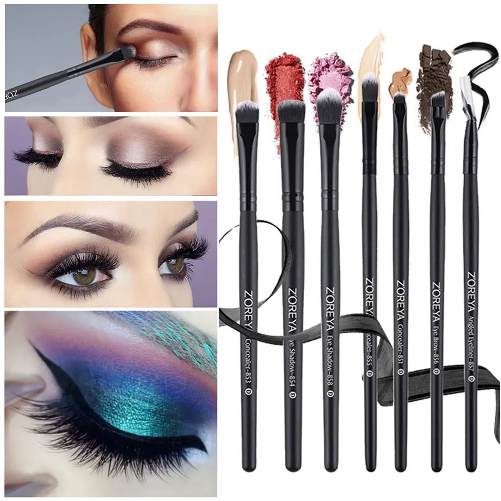 

7Pcs Face Concealer Tools Makeup Brush Set Eyelash Travel Cosmetics Fashion Professional Eye Shadow Synthetic Fiber Accessories