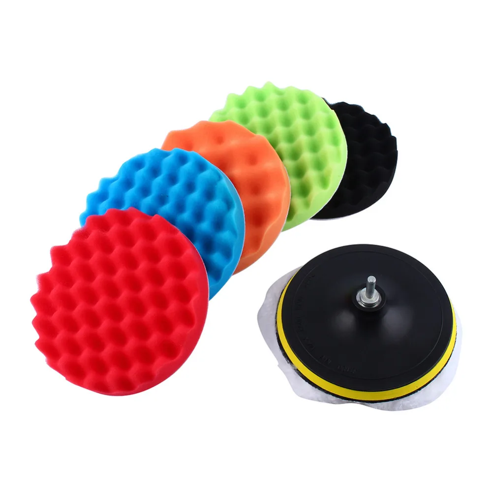 4/5/6/7" Car Sponge Polishing Waxing Buffing Pads Kit Set ...
