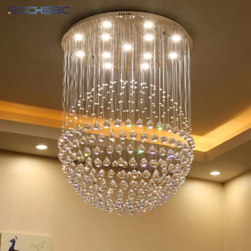 BOCHSBC K9 хрустальная люстра светильник s светильник светодиодный в форме шара потолочная подвесная Подвесная лампа для гостиной светильник с затемнением
