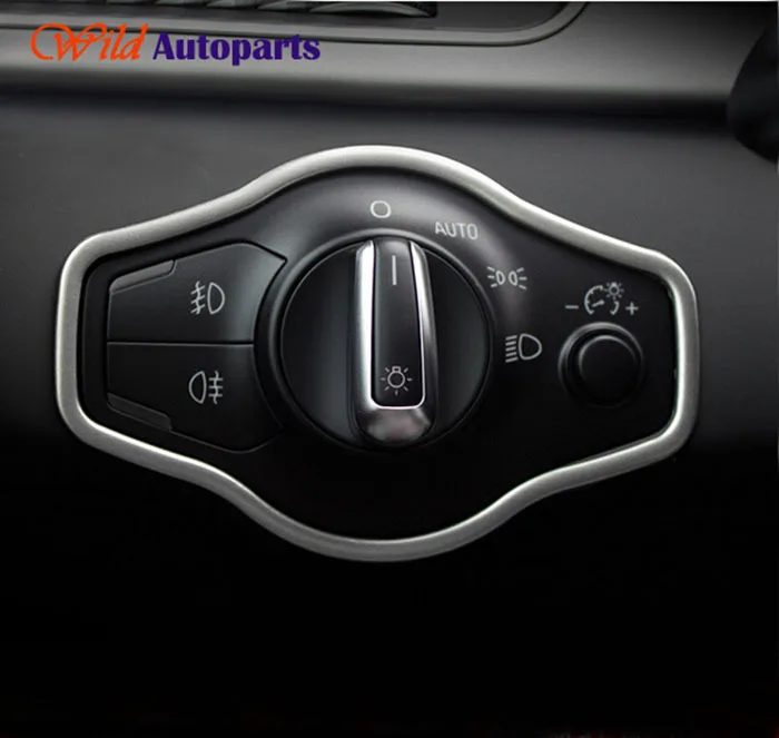 Brushed Stainless Chrome Headlight Switch Frame Co...