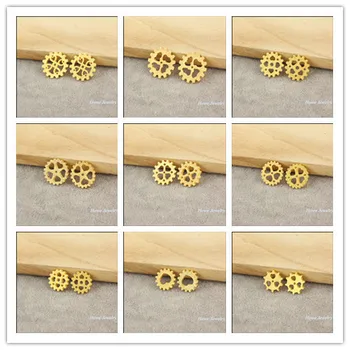 

Free shipping 180pcs mixed Charm gears pendant gold color plated Zinc Alloy Fits Bracelet Necklace DIY Metal Jewelry Findings