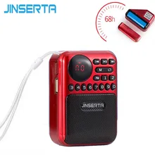 JINSERTA мини Fm стерео радио Портативный Модный динамик USB Mp3 плеер Fm приемник громкий динамик