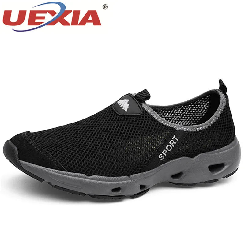 UEXIA Мужская обувь кроссовки с дышащей сеткой Tenis Masculino Туфли без каблуков свет Вес