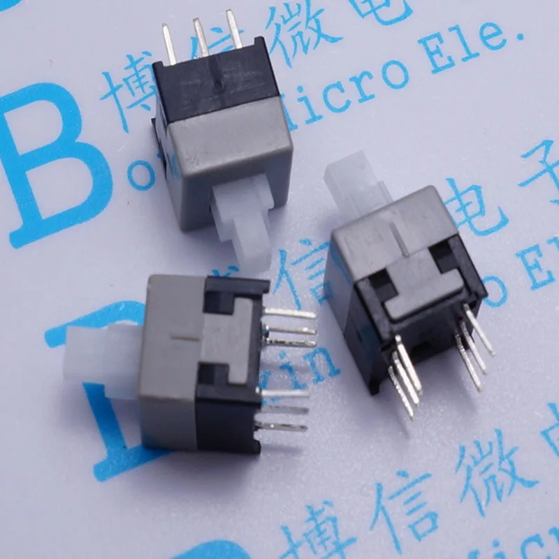 

8.5 * 8.5 MM double row lock button latching switch lock switch Six feet into