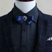 Роскошные вечерние туфли в британском стиле с бантом и бриллиантами для мальчиков