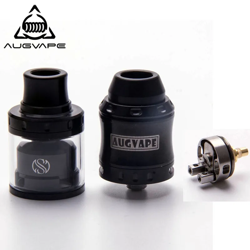 

Augvape Merlin Mini RTA & RDA Top Cap Kit With 24mm 2ml RTA Tank Stainless Rda Atomizer Electronic Cigarette Atomizer Vape Tank