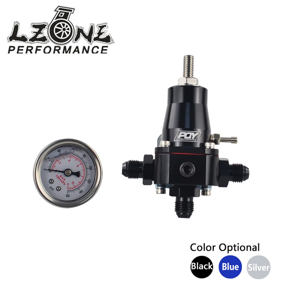 LZONE Универсальный регулятор давления топлива + манометр AN6 фитинг 30 70 PSI JR7845|universal