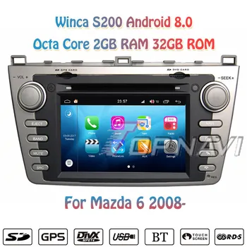 

Topnavi Octa Core S200 Android 8.0 Car DVD Multimedia Player for Mazda 6 Audio Radio Stereo 2DIN GPS Navigation In Dash Wifi