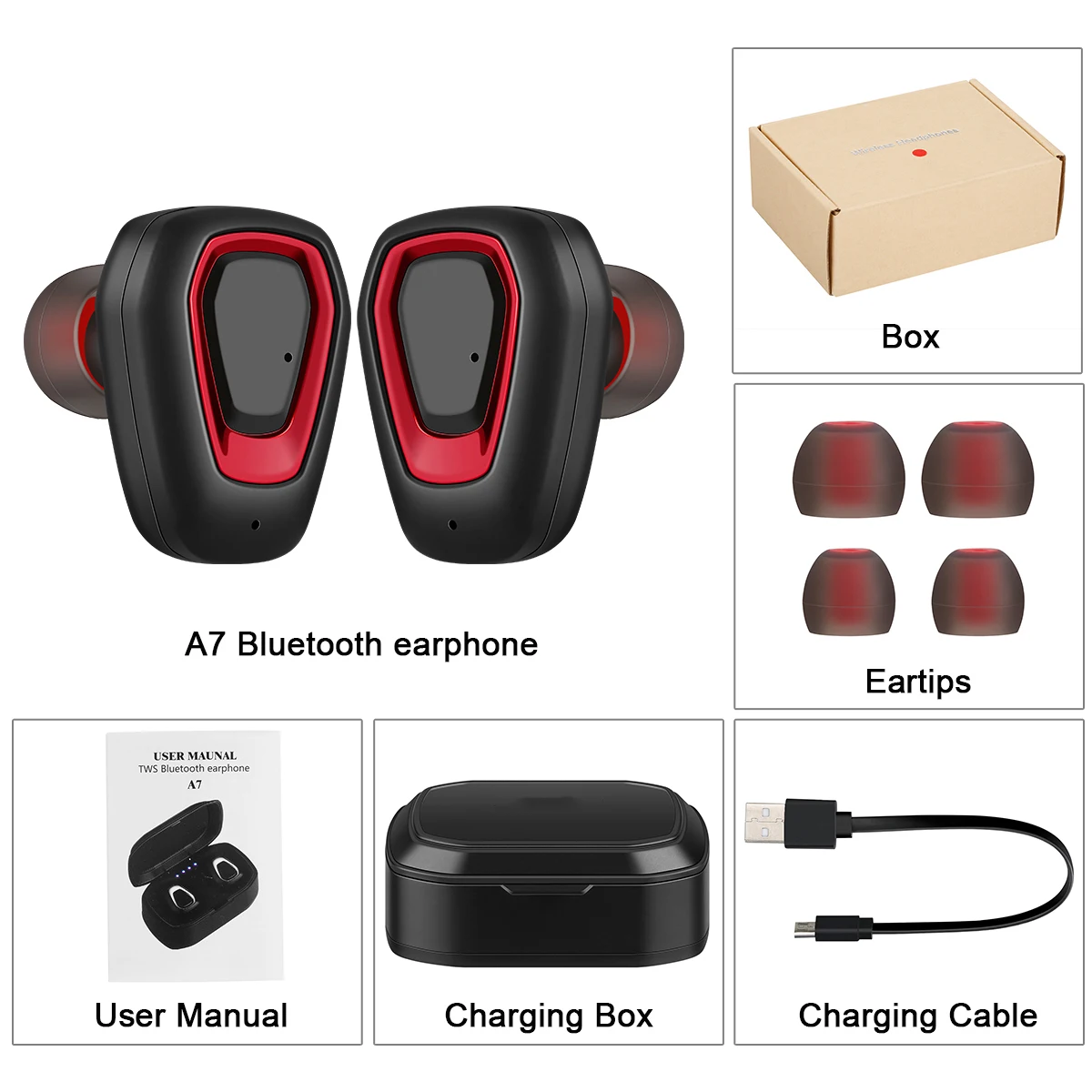 Bluetooth 5 0 A7 беспроводные HIFI спортивные наушники стерео бас гарнитура с микрофоном