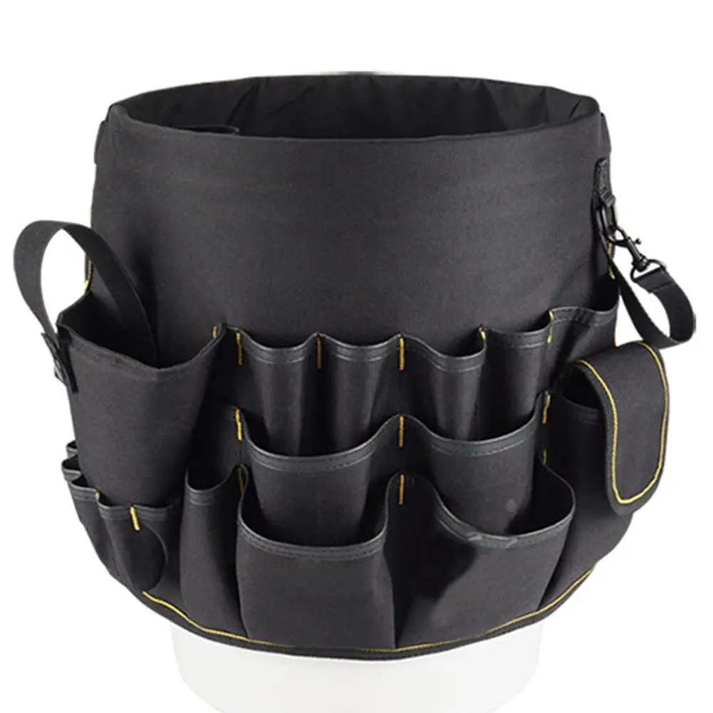 Multi-Function Tool Belt Bag Oxford Cloth Hardware Repair Kit Tool Bucket Organizer 30x28cm photo