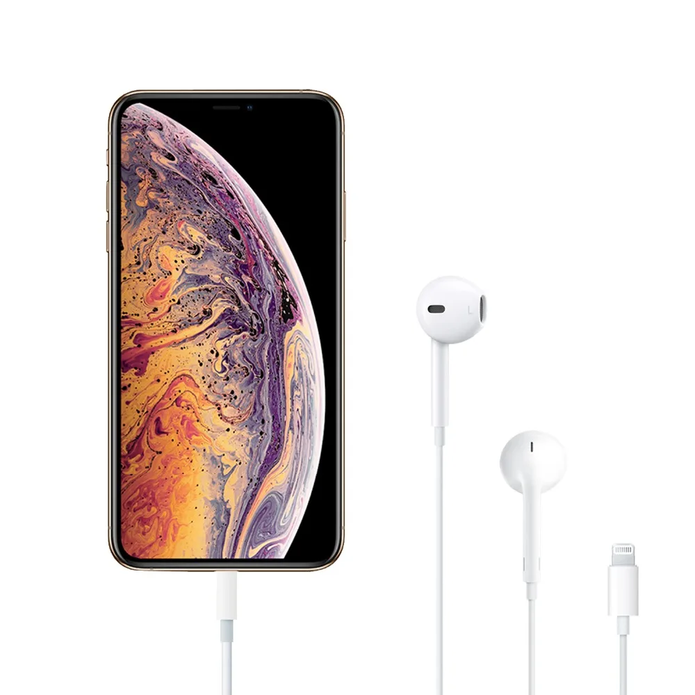 Оригинальные Apple Lightning EarPods и 3,5 мм проводные наушники-вкладыши для iphone 6S iphone 7 iphone 8 Android смартфон